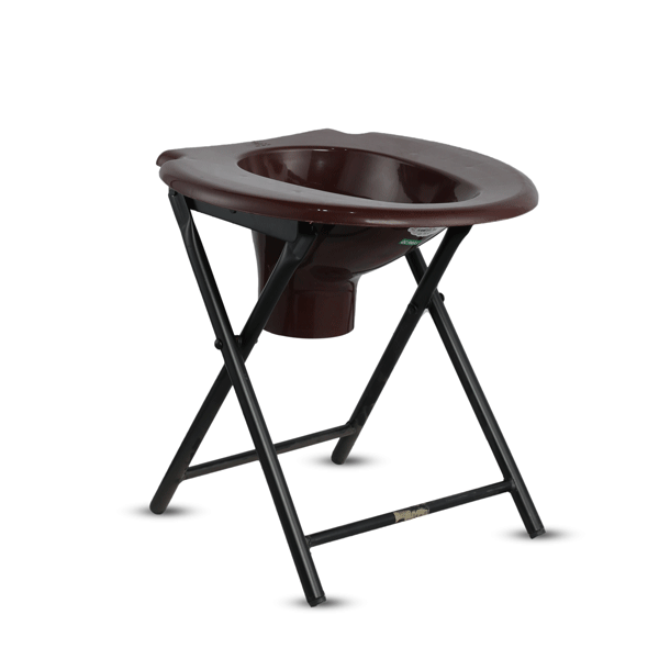 Rodo Folding Commode Stool (Modern) - Rose Wood