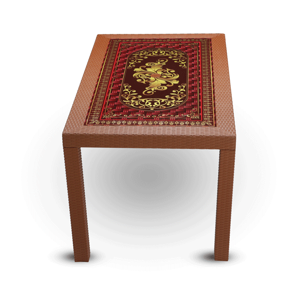 Caino Dinner Table 6 Seat P/L Print Majesty - EB