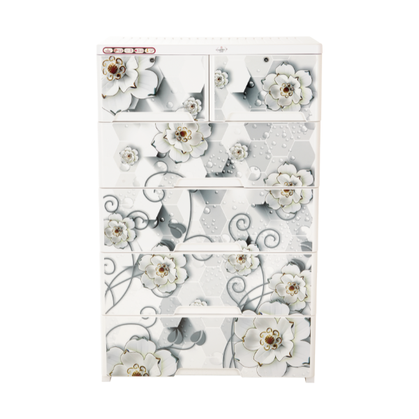 RFL Wardrobe Double 5D KD Elite HD - White Pearl