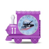 Train Table Clock-Violet