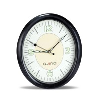 Mason Wall Clock Oval- Black