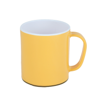 Two Color Cosmo Mug-White & Tr-Yellow