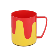 Two Color Sophia Mug - Red & Yellow