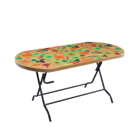 Dining Table 6 Seat Semi Oval S/L Print Lebon - SW