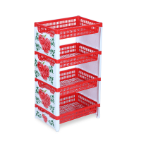 Crown Rack 4 Step-Red & White Printed