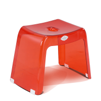 Transpa Deluxe Stool  Trans Red