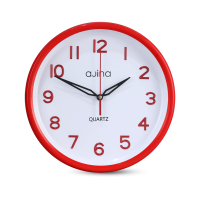 Tune Wall Clock With Digit Round-Red