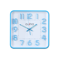 Ajina Maple Digit Wall Clock-Blue