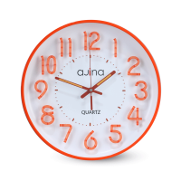 Ajina Maple Digit Wall Clock-Orange