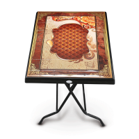 Deco Table 4 Seat S/L Print Tycoon - Black