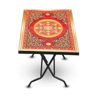 Deco Classic Table 4 Seat S/L Print Flora -Black