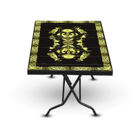 Deco Classic Table 4 Seat S/L Print Gold - Black