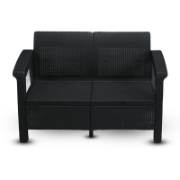 Caino Sofa Double W/O Foam - Black