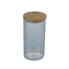 Crystal Jar With Bamboo Lid - 1000 ML